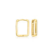 Italian 14kt Yellow Gold Square Huggie Hoop Earrings