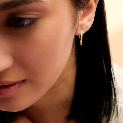 18kt Gold Vermeil V-Hoop Earrings