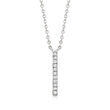 .15 ct. t.w. Diamond Linear Bar Pendant Necklace in Sterling Silver