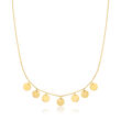 Italian 14kt Yellow Gold Disc Charm Necklace