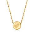 14kt Yellow Gold Single Bead Necklace