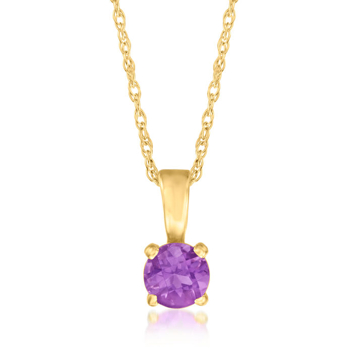 .21 Carat Amethyst Pendant Necklace in 14kt Yellow Gold