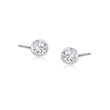 .10 ct. t.w. Bezel-Set Diamond Stud Earrings in Sterling Silver
