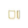 .15 ct. t.w. Diamond Paper Clip Link Hoop Earrings in 14kt Yellow Gold