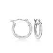 Sterling Silver and 14kt Yellow Gold Jewelry Set: Two Pairs of Huggie Hoop Earrings