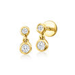 .10 ct. t.w. Diamond Two-Stone Flat-Back Stud Earrings in 14kt Yellow Gold