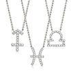 .10 ct. t.w. Diamond Zodiac Necklace in Sterling Silver