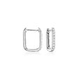 .15 ct. t.w. Diamond Paper Clip Link Hoop Earrings in Sterling Silver