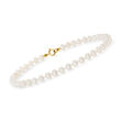 4-4.5mm Cultured Pearl Bracelet with 14kt Yellow Gold