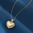 .15 ct. t.w. Diamond Heart Pendant Necklace in 14kt Yellow Gold