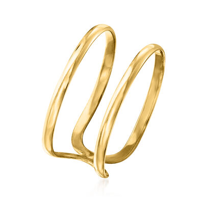 14kt Yellow Gold Two-Band Open-Space Ring