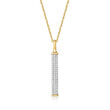 .10 ct. t.w. Diamond Linear Bar Pendant Necklace in 14kt Yellow Gold