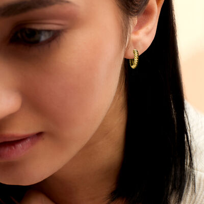 18kt Gold Vermeil Shrimp Huggie Hoop Earrings