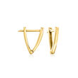 14kt Yellow Gold V-Hoop Earrings