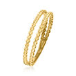 14kt Yellow Gold Two-Row Beaded Ring