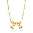 14kt Yellow Gold Bow Necklace