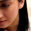 14kt Yellow Gold Cross Single Flat-Back Stud Earring