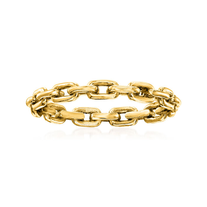 14kt Yellow Gold Paper Clip Link Ring