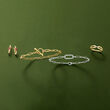 Italian 14kt Yellow Gold Paper Clip Link Toggle Bracelet