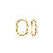 Italian 14kt Yellow Gold Beaded Huggie Hoop Earrings