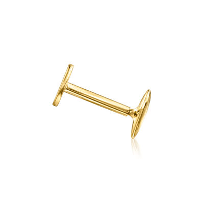 14kt Yellow Gold Heart Single Flat-Back Stud Earring