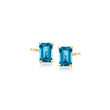 1.20 ct. t.w. London Blue Topaz Stud Earrings in 14kt Yellow Gold