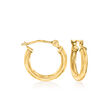 Sterling Silver and 14kt Yellow Gold Jewelry Set: Two Pairs of Huggie Hoop Earrings