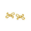 14kt Yellow Gold Mini Bow Stud Earrings