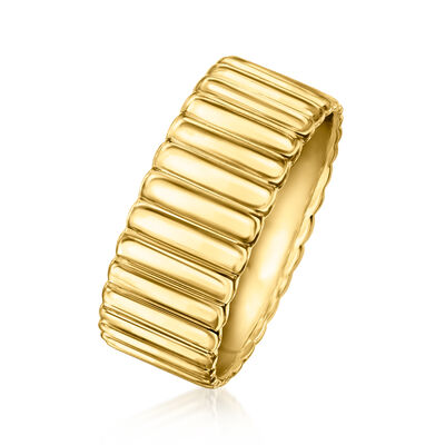 18kt Gold Vermeil Ridged Ring