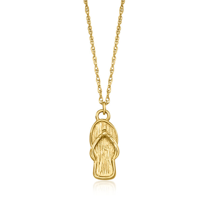 14kt Yellow Gold Flip-Flop Necklace
