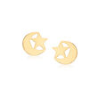 14kt Yellow Gold Star and Moon Earrings